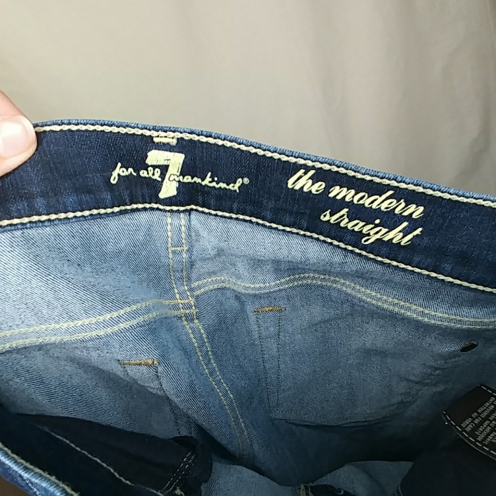 7 For All Mankind The Modern Straight Jeans Sz 26 - Picture 5 of 6